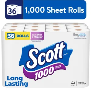 1000 Toilet Paper 36 Rolls 1000 Sheets Per Roll  Paper Towels Toilet Paper