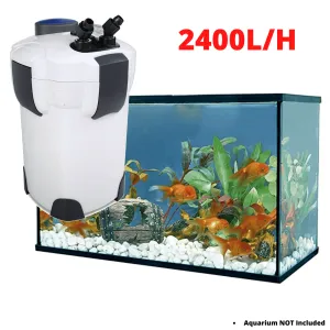 2400 L/H External Aquarium Tank Water Filter Pump Cannister Pond Fish 55W