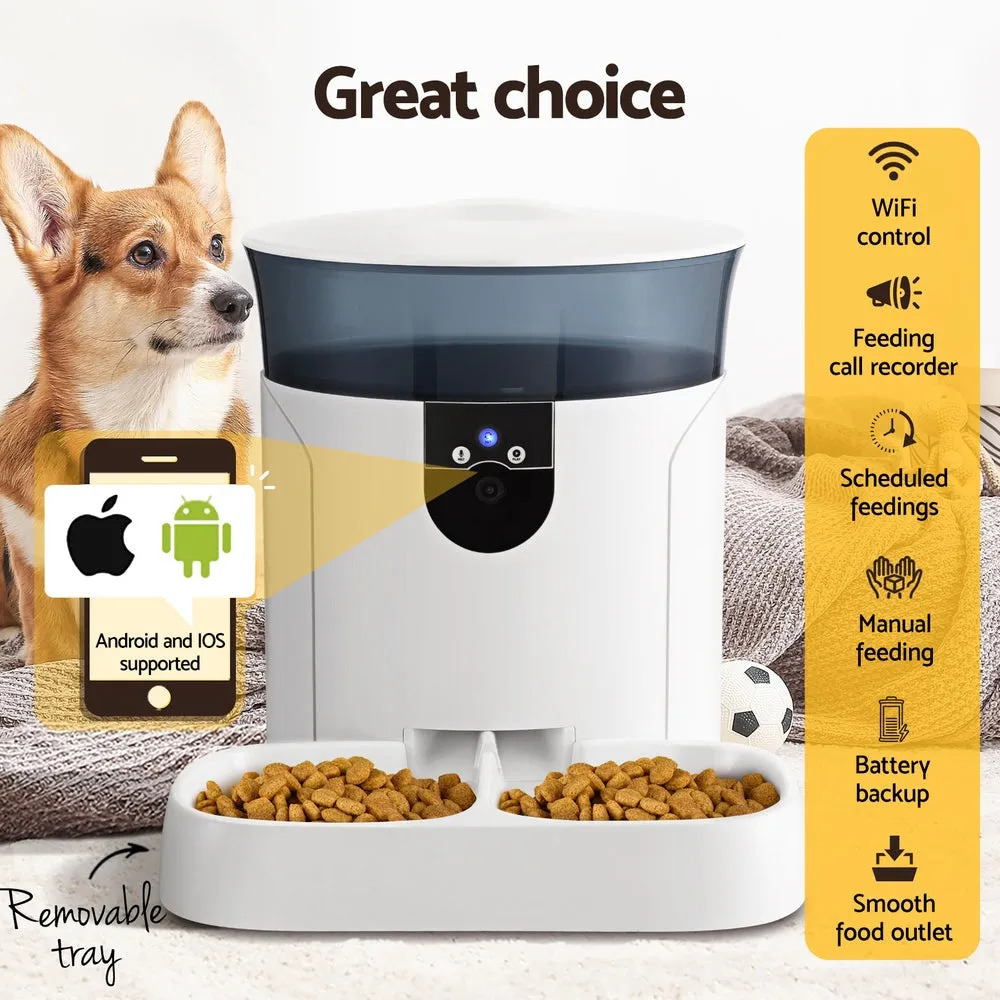 7L Smart Pet Feeder with Camera, Night Vision, WiFi Control - i.Pet