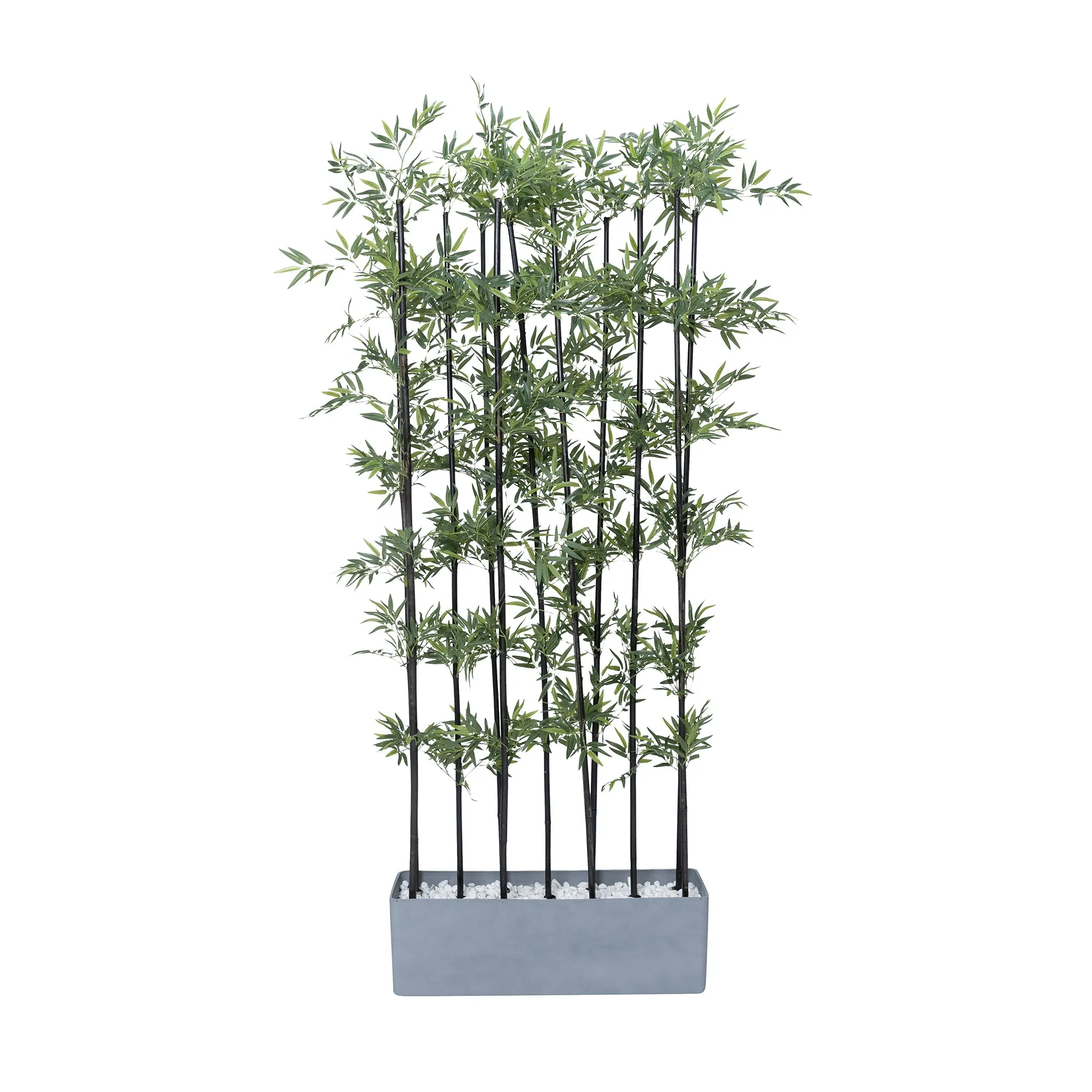 84" Artificial Faux Bamboo Plant in Grey Planter | Lifelike Greenery for Home or Office