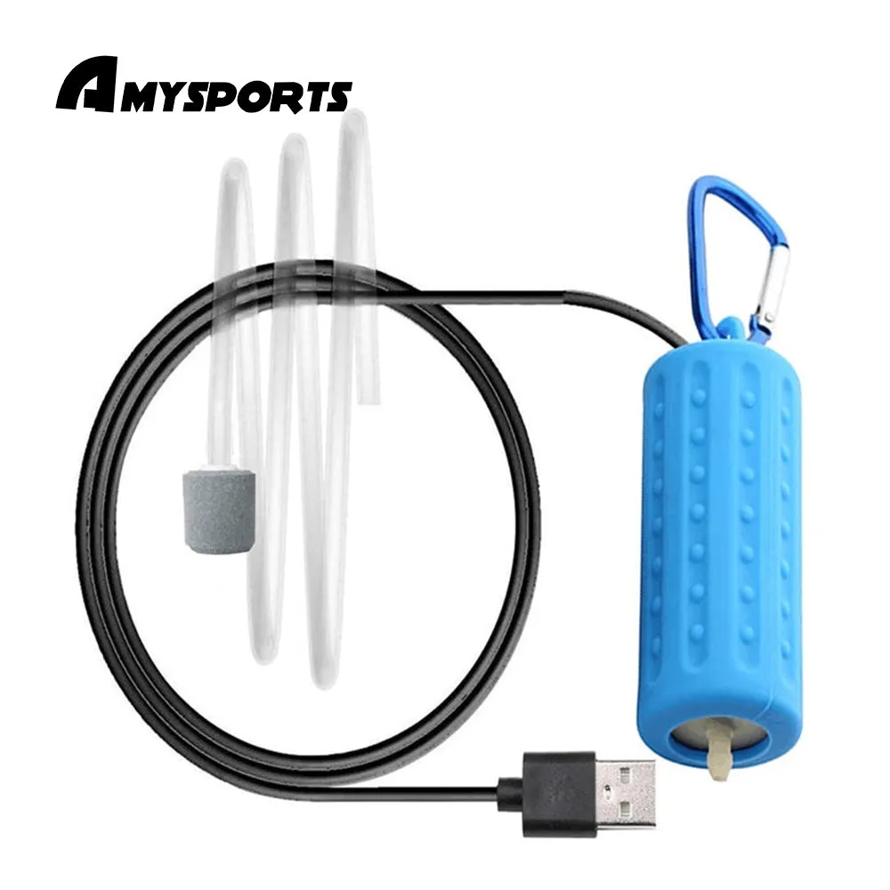 AMYSPORTS Fishing Air Pump With USB Charging ( Blue )