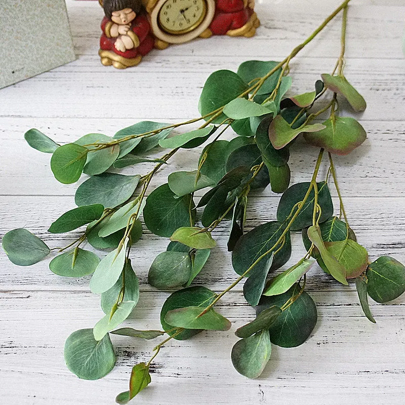 Artificial Eucalyptus Fake Leaves Plants for Wedding Bouquet DIY Arch Party Decor