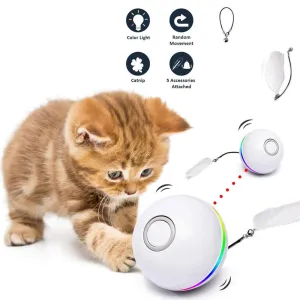 Automatic Rolling Smart Ball w/ Lights (USB Rechargeable) for Cats