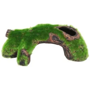 Betta Ceramic Mossy Fallen Tree Aquatic Ornament