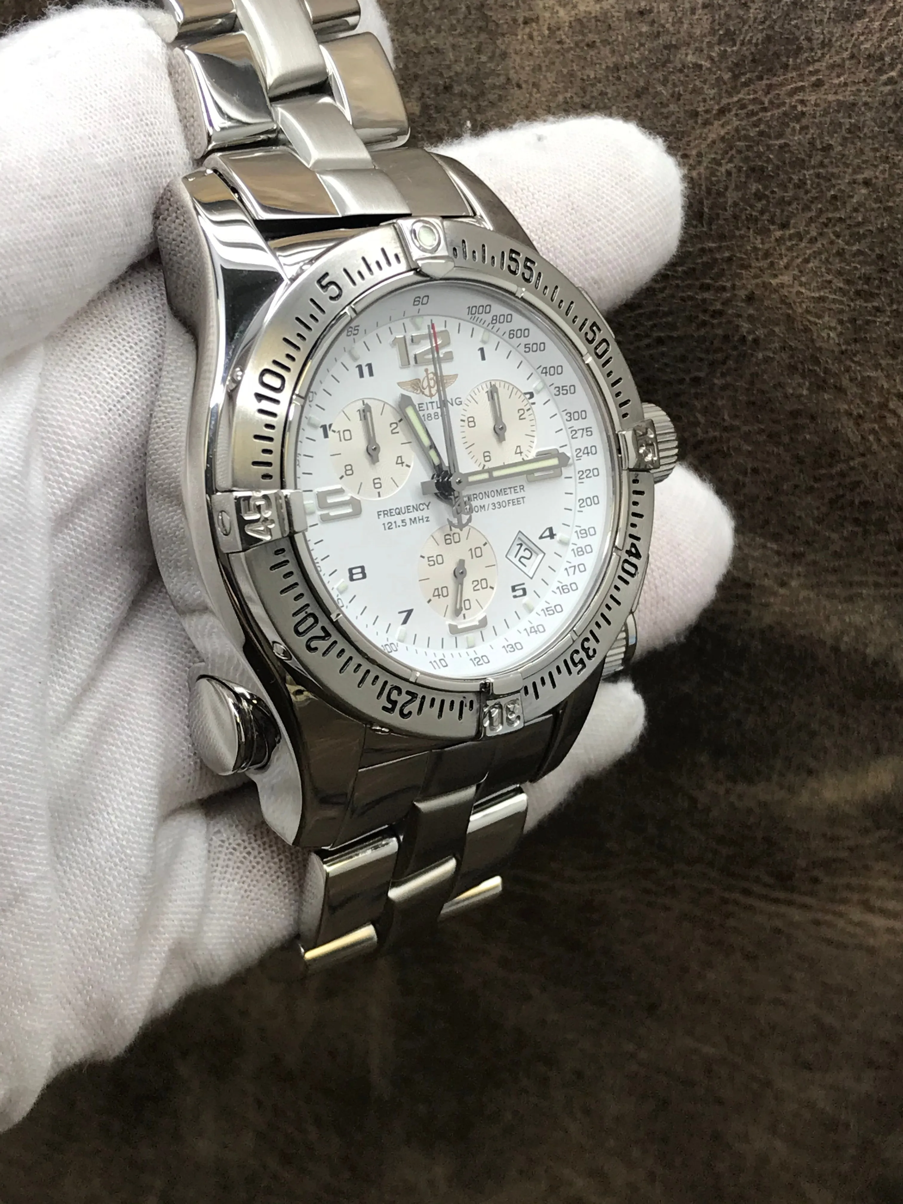 Breitling Emergency Mission A73321 White Dial SuperQuartz Men's Watch