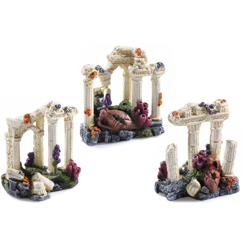 Classic Grecian Column Ruin Aquatic Ornament (Assorted)