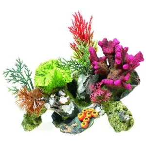 Classic Planted Coral Rocks Aquatic Ornament