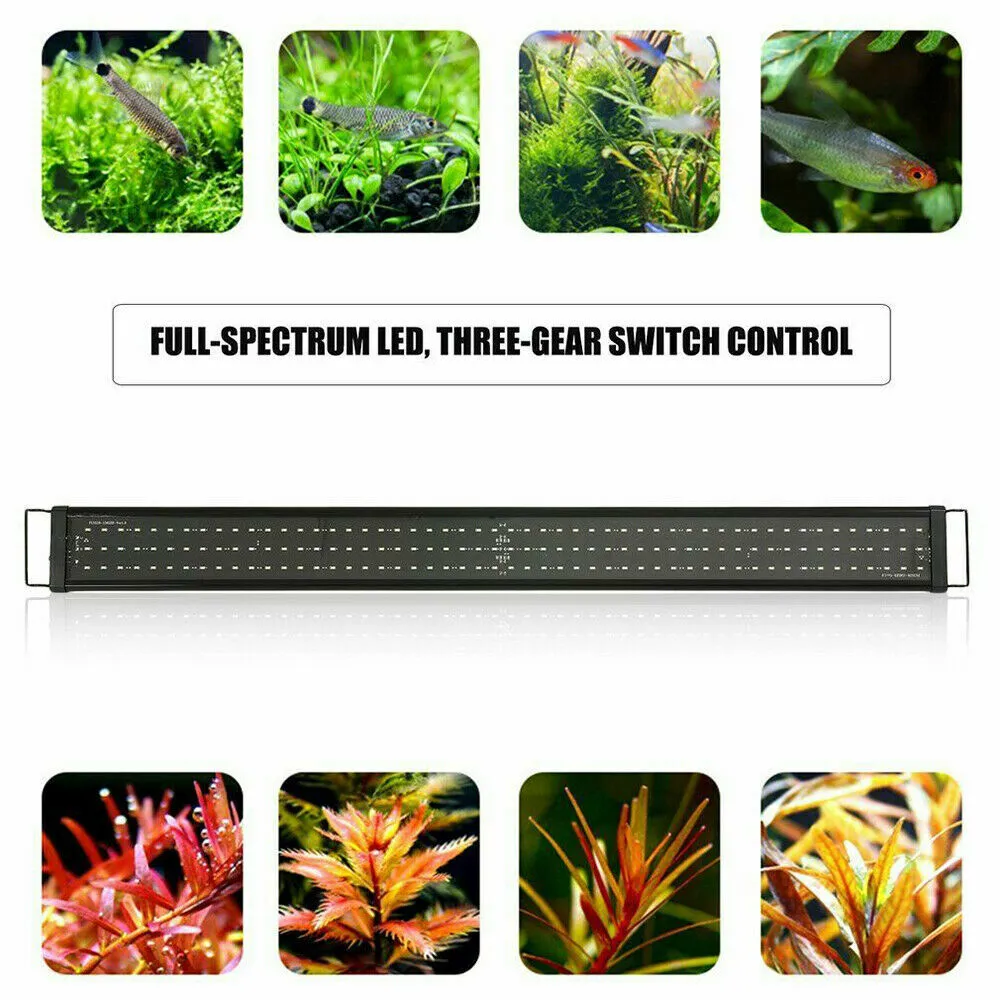 Full Spectrum LED Aquarium Light, 40cm, Adjustable Bracket