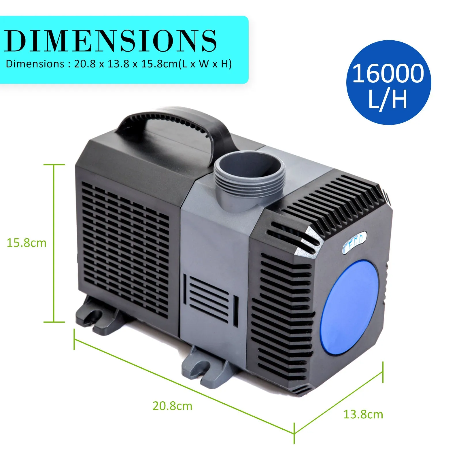 High Flow Submersible Aquarium Pond Pump 16,000L/H