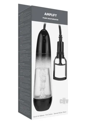 Linx Amplify Pump Masturbator Clr/blk