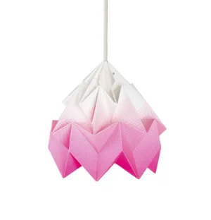 Moth paper origami lamp gradient pink