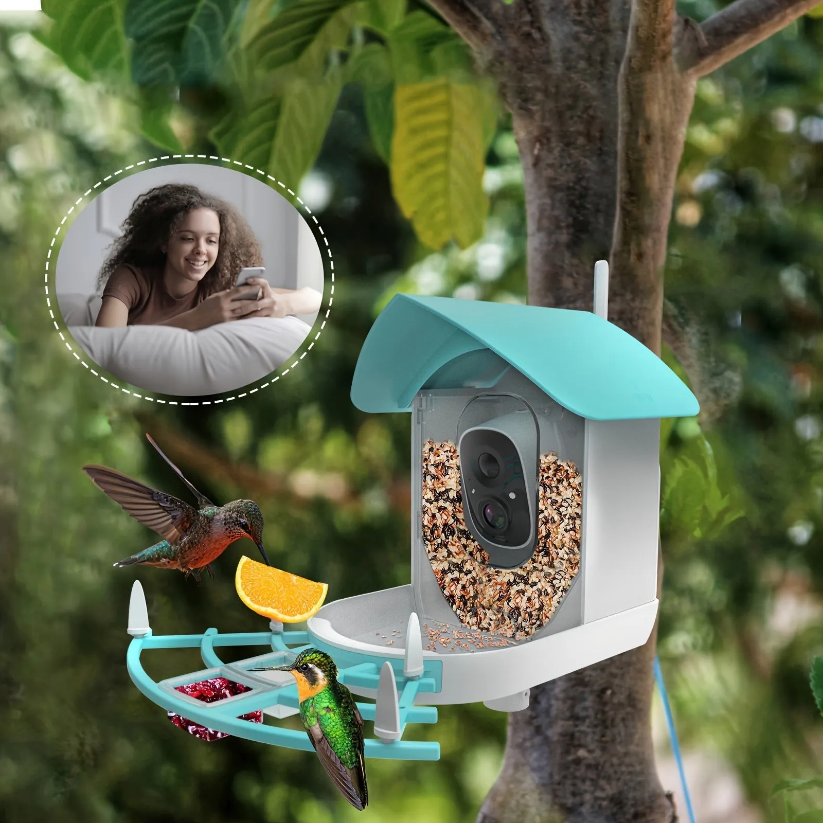 Smart Bird Feeder With Camera, AI Identify Bird Species & Solar Panel, Bird Watching Camera, Auto Capture Bird Video, Instant Bird Arrival Alert, Live View, Ideal Gift For Bird Lover