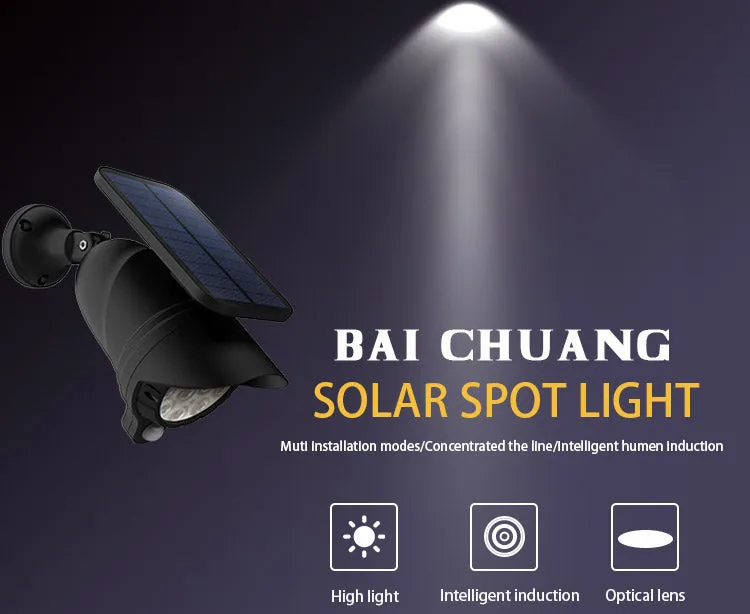 Solar Spot Flood Light with Three Mode LED Light by Automatic Light Sensor & Automatic Human Sensor