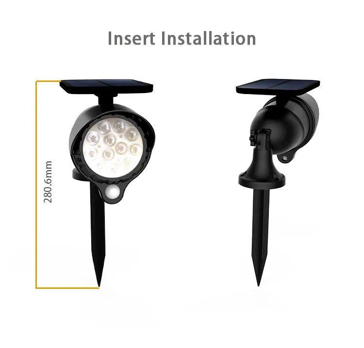 Solar Spot Flood Light with Three Mode LED Light by Automatic Light Sensor & Automatic Human Sensor