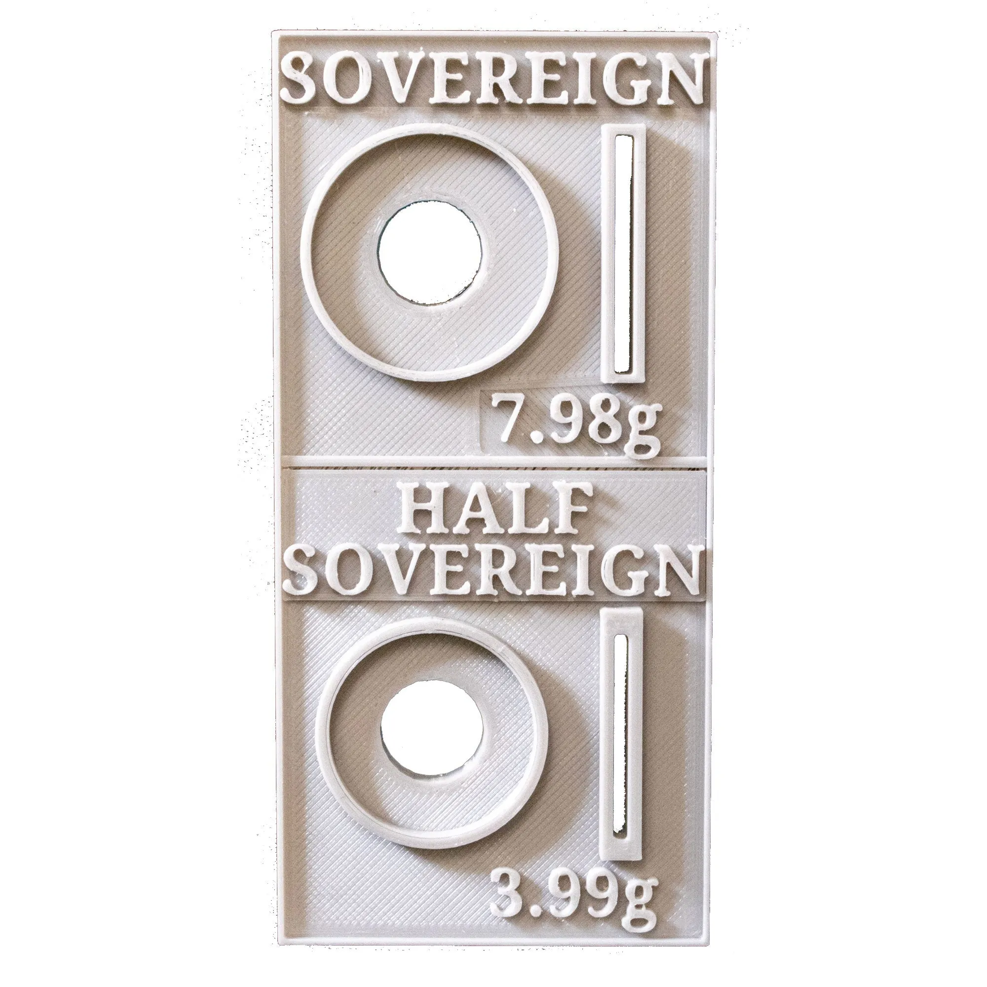 Sovereign coin tester (including scale)