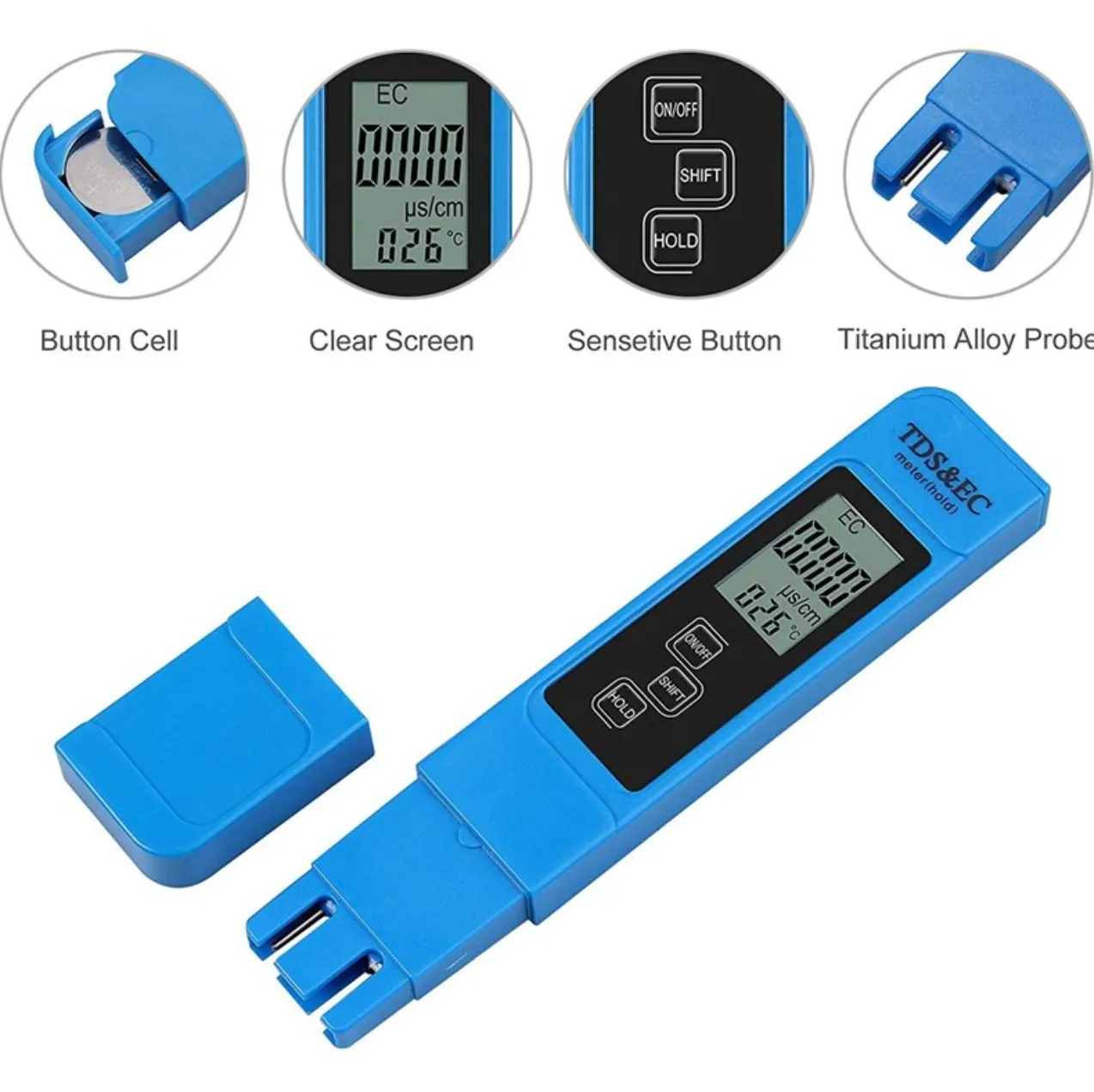 TDS EC Digital LCD EC Meter Conductivity Tester