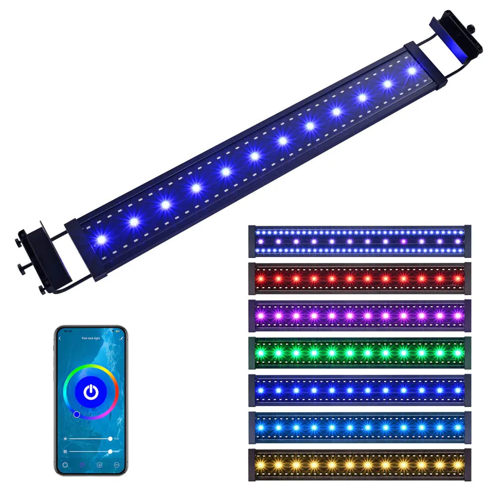 TheLAShop 36 inch Aquarium Light RGB APP & Panel Control Saltwater Freshwater