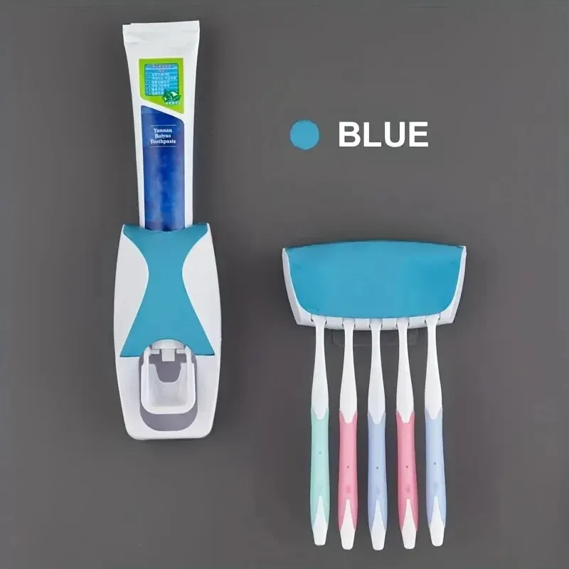 Trendy Toothbrush Holder With Automatic Toothpaste Dispenser