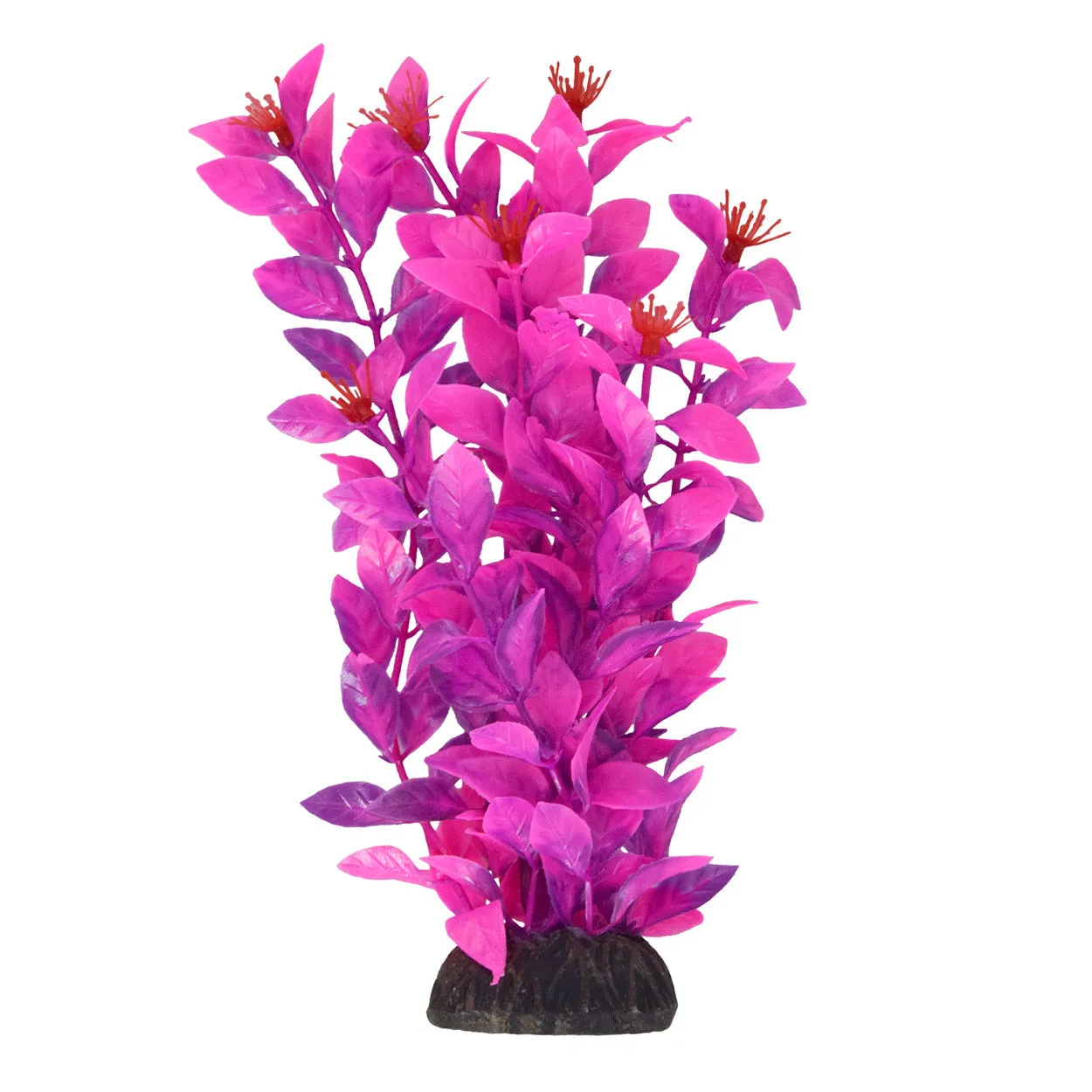 Underwater Treasures Ludwigia Pink Plastic Plant