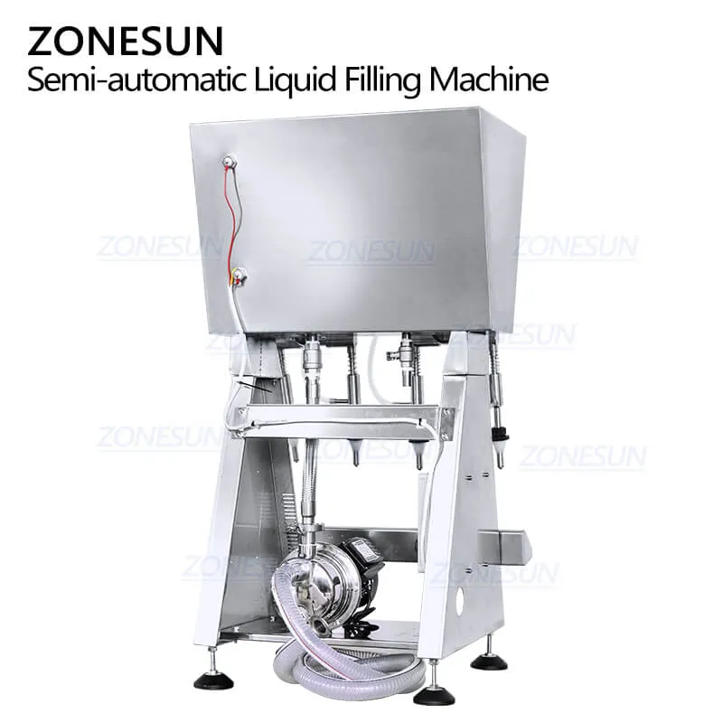 ZS-RWGFP4 Siphon 4 Heads Soymilk Wine Beverage Cooking Oil Small Glass Bottle Cosmetics Liquid Filling Machine